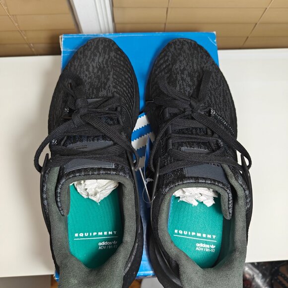 Brand new Adidas EQT Support 93/17 Triple Black Sneakers BY9512 Mens US 10.5 - Picture 7 of 12